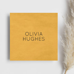 Modern Chic Texture Yellow Consultant Square Business Card