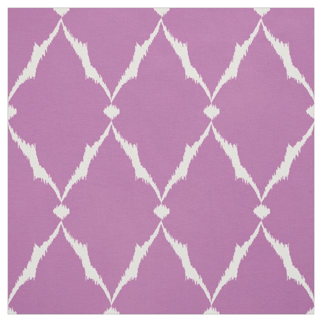 Modern chic textured purple ikat chevron pattern fabric (Swatch)