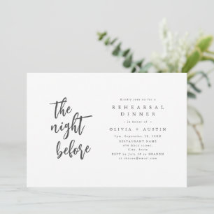 Modern Chic The Night Before Rehearsal dinner Invitation