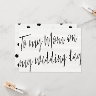 Modern Chic "To my mum on my wedding day" Card
