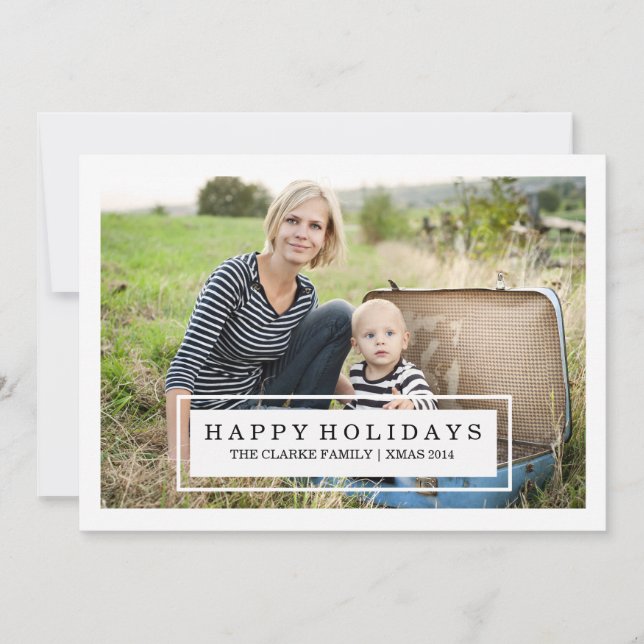 MODERN CHIC | TWO SIDED HOLIDAY PHOTO CARD (Front)