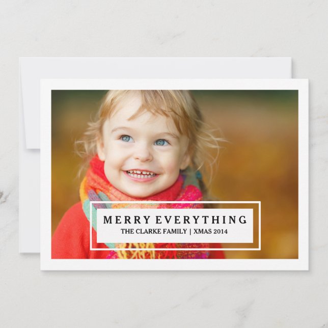 MODERN CHIC | TWO SIDED HOLIDAY PHOTO CARD (Front)
