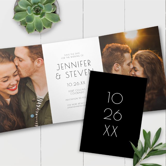 Modern + Chic Type Save The Date Photo Card (Creator Uploaded)