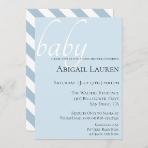 Modern Chic Typography Baby Shower Invitation