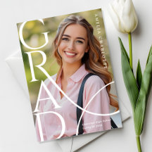 Modern Chic Typography Graduation Photo