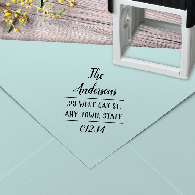 Modern Chic Typography Return Address Stamp (Creator Uploaded)