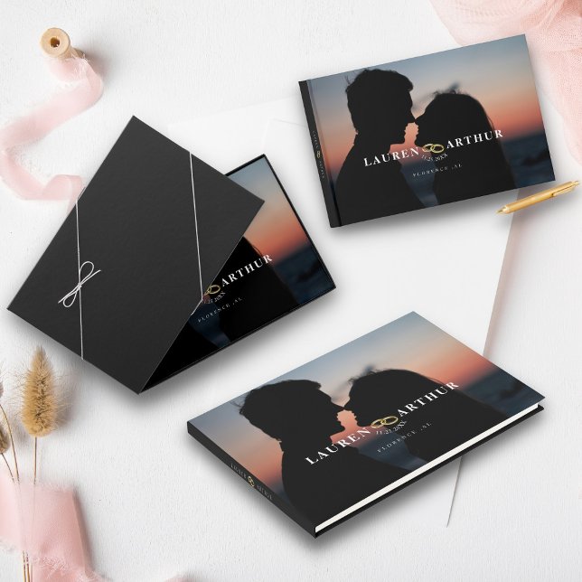 Modern Chic Ultra Minimal Photo Wedding Guest Book (Creator Uploaded)
