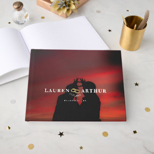 Modern Chic Ultra Minimal Photo Wedding Guest Book