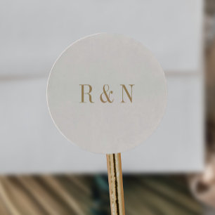 Modern Chic Vintage Gold Monogram Stickers