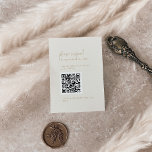Modern Chic Vintage Gold QR Code RSVP Enclosure Card<br><div class="desc">This modern chic vintage gold QR code RSVP enclosure card is perfect for a simple wedding. The neutral boho design features rustic unique and stylish bohemian typography in a minimal gold and ivory cream colour.</div>