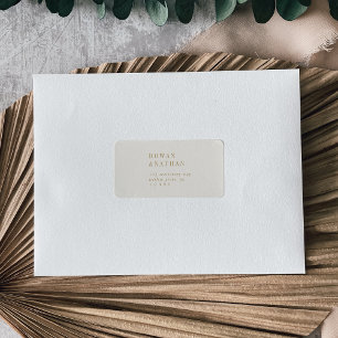 Modern Chic Vintage Gold RSVP Address Labels