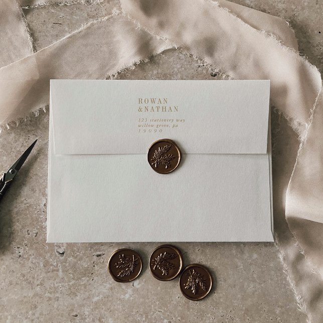Modern Chic Vintage Gold Wedding Envelopes (Creator Uploaded)