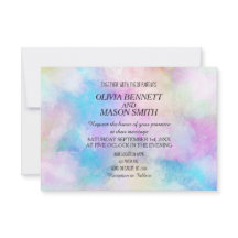 Modern Chic Watercolor Wedding Invitation