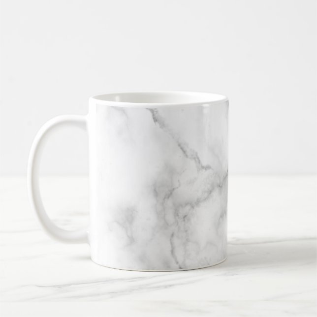modern chic white and black marble  coffee mug (Left)