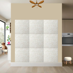 Modern Chic White and Gold Glitter Speckled  Ceramic Tile