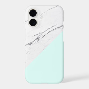 Modern chic white marble with aqua accent colour