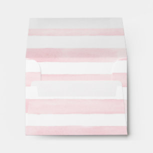 MODERN Chic Wide Stripes w Roses, RSVP A2 Envelope