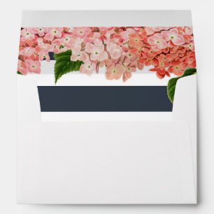 MODERN Chic Wide Stripes w Vintage Roses Floral Envelope