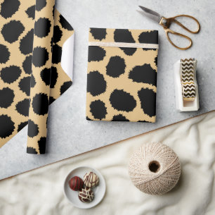 Modern Chic Wildlife Cheetah Animal Print Pattern Wrapping Paper