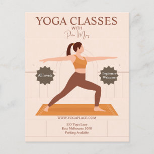 Modern Chic Yoga Instructor Studio Classes Flyer