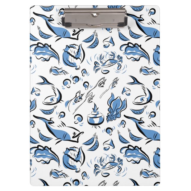 Modern Chinese Cuisine Ink Drawing Clipboard (Front)