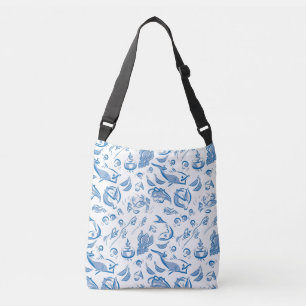 Modern Chinese Cuisine Ink Drawing Shoulder Tote