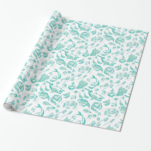 Modern Chinese Cuisine Ink Drawing Wrapping Paper