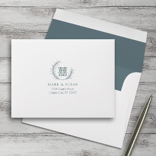 Modern Chinese Wedding RSVP Envelopes
