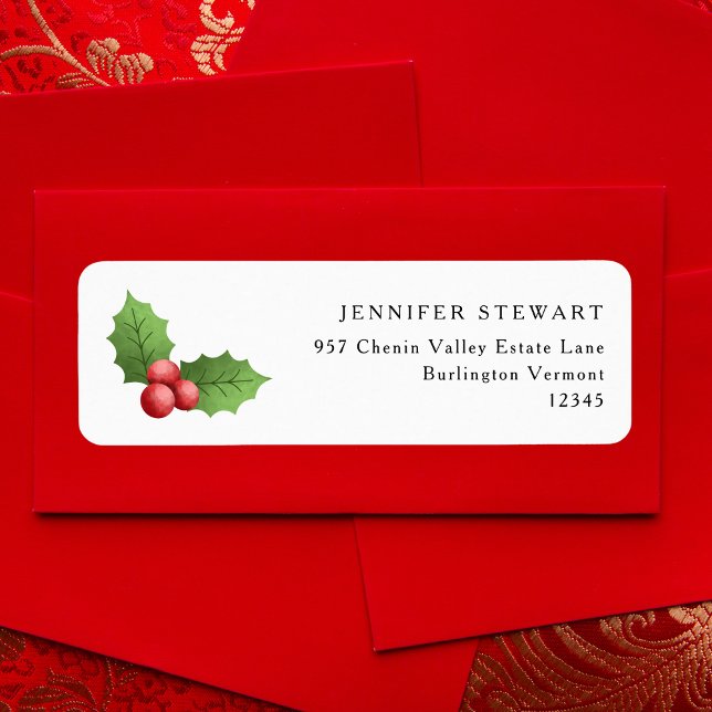 Modern Chiristmas Minimalist Return Address Label (Creator Uploaded)