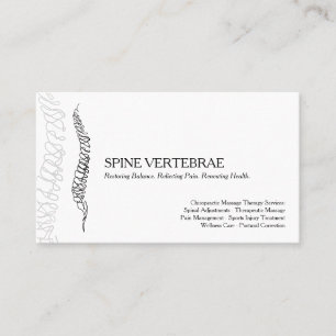 Modern Chiropractic Massage Therapy Business Card
