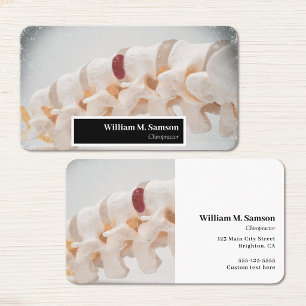 Modern chiropractor Spine close up Business Card