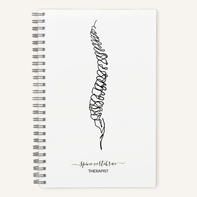 Modern Chiropractor Spine Massage Therapist Doctor Notebook (Front)