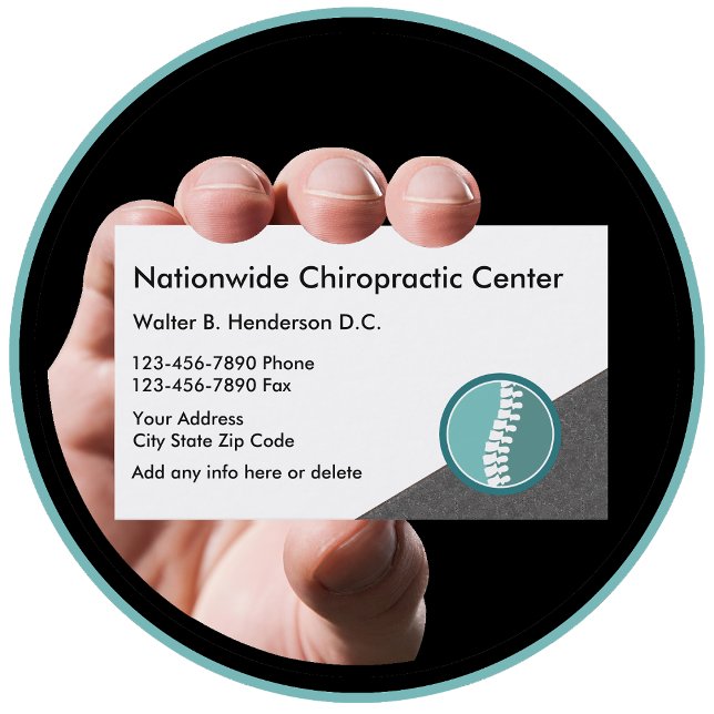 Modern Chiropractor Unique Business Cards (Creator Uploaded)