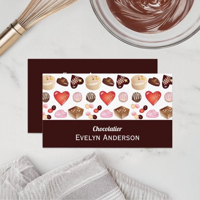 Modern Chocolatier Chocolate Shop Business Card (Creator Uploaded)