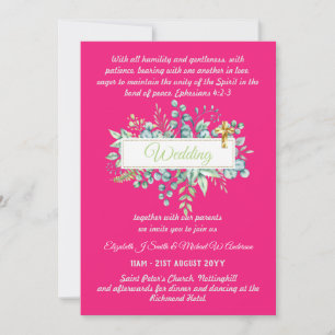 Modern Christian Catholic Wedding Invitation 