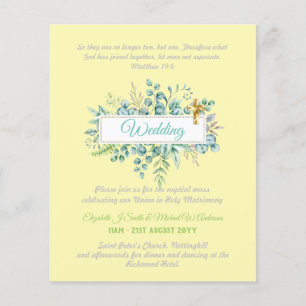 Modern Christian Catholic Wedding Invitation 