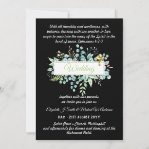 Modern Christian Catholic Wedding Invitation 