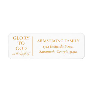 Modern Christian Christmas Return Address Label