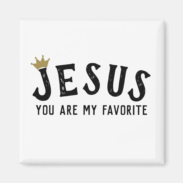 Modern Christian Jesus Fridge Magnet (Front)