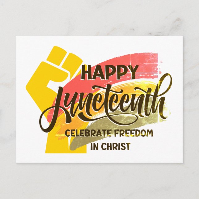 Modern Christian JUNETEENTH Postcard (Front)