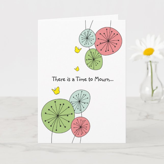 Modern Christian Praying for Comfort Sympathy Card (Small Plant)