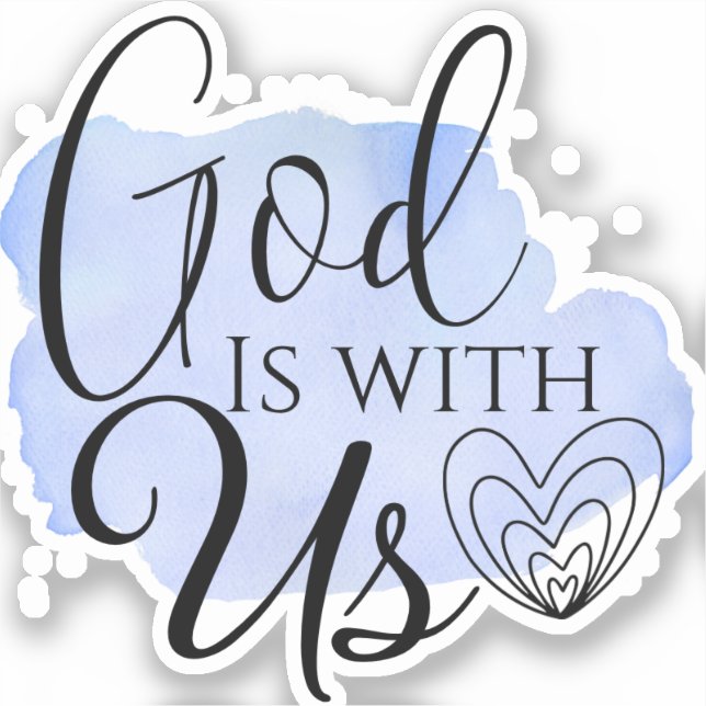 Modern Christian Song Quote God is With Us  (Front)