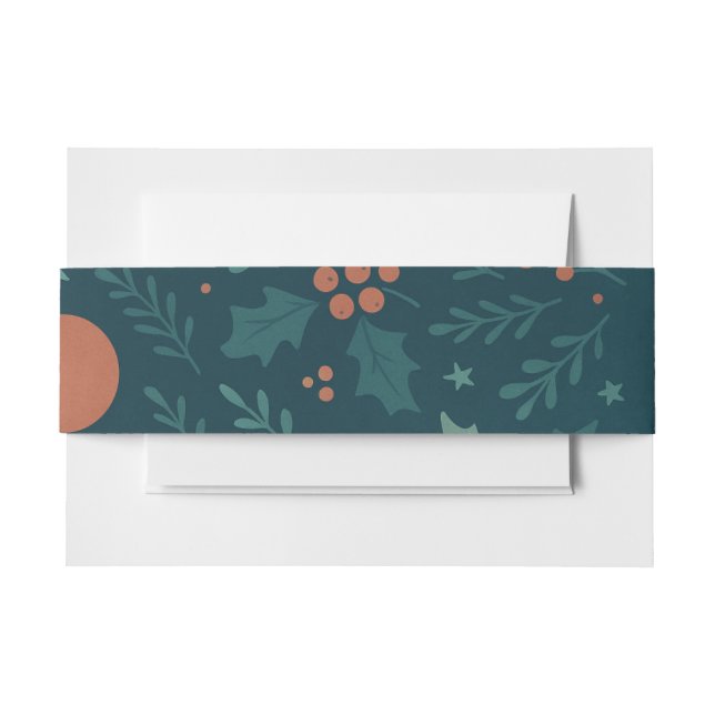 Modern Christmas 2026 Belly Band – Elegant Holiday Invitation Belly Band (Front Example)
