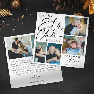 Modern Christmas Baby Announcement Photo Collage
