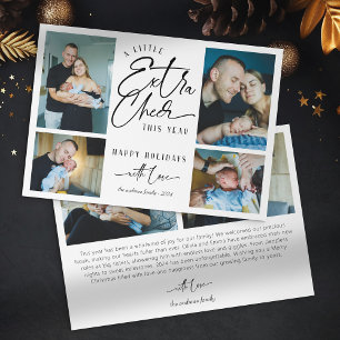 Modern Christmas Baby Announcement Photo Collage