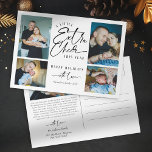 Modern Christmas Baby Announcement Photo Collage Postcard<br><div class="desc">This heartwarming Christmas Postcard features a modern design with a touch of playful charm. The front of the Postcard showcases a delightful collage of family photos, highlighting the newest member of their family. The "A Little Extra Cheer This Year" greeting is written in a stylish, handwritten font, adding a touch...</div>