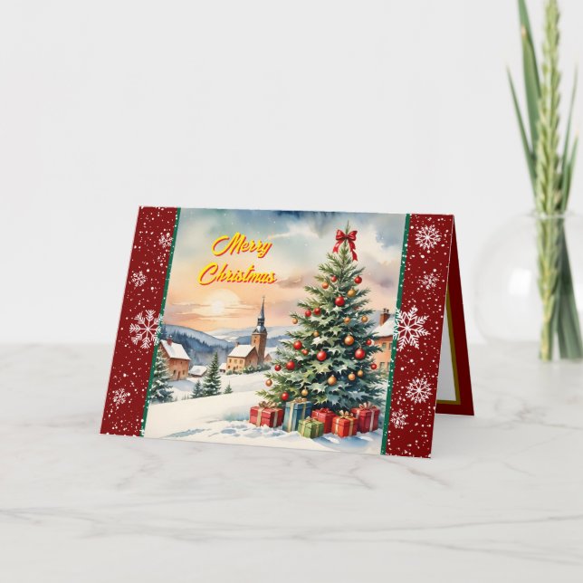 Modern Christmas Beautiful Festive Collection Card (Front)