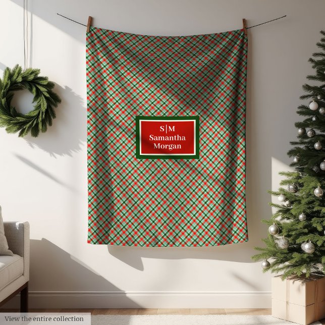 Modern Christmas Blanket Custom Name Cosy Decor (Modern Christmas Blanket Custom Name Cozy Decor)