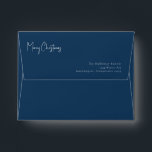 Modern Christmas | Blue Card Envelope<br><div class="desc">This modern Christmas | blue card envelope is perfect for your minimalist shabby chic boho blue and white holiday greeting. The minimal whimsical handwritten calligraphy is delicate and rustic while staying classy and elegant. You will find that everything about this product is editable, so feel free to add pictures or...</div>