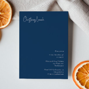 Modern Christmas   Blue Lunch Invitation
